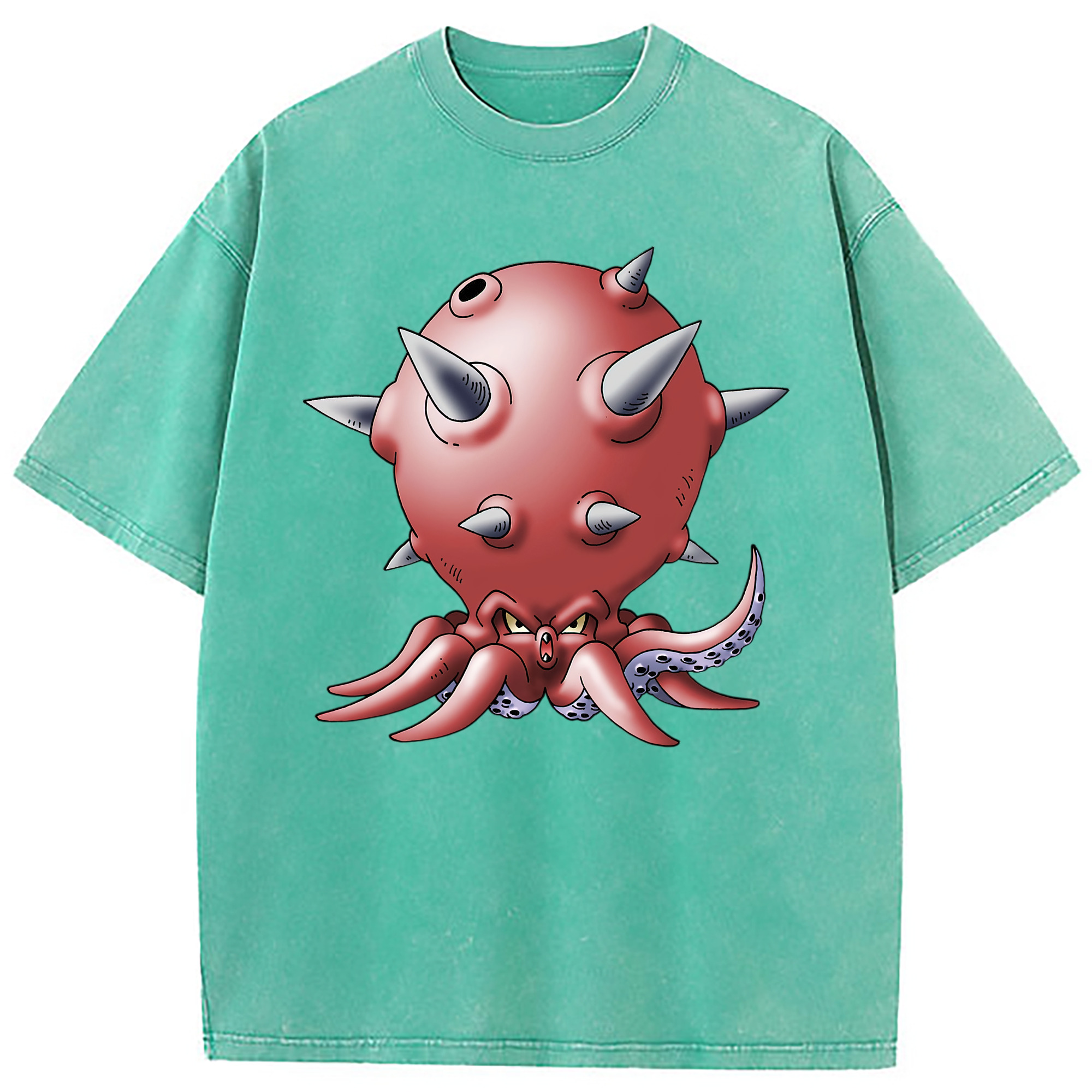 （画像用） ドラゴンクエスト Doragon Kuesuto Dragon Quest 綿100% ヴィンテージ風 半袖Tシャツ（フロントプリント）